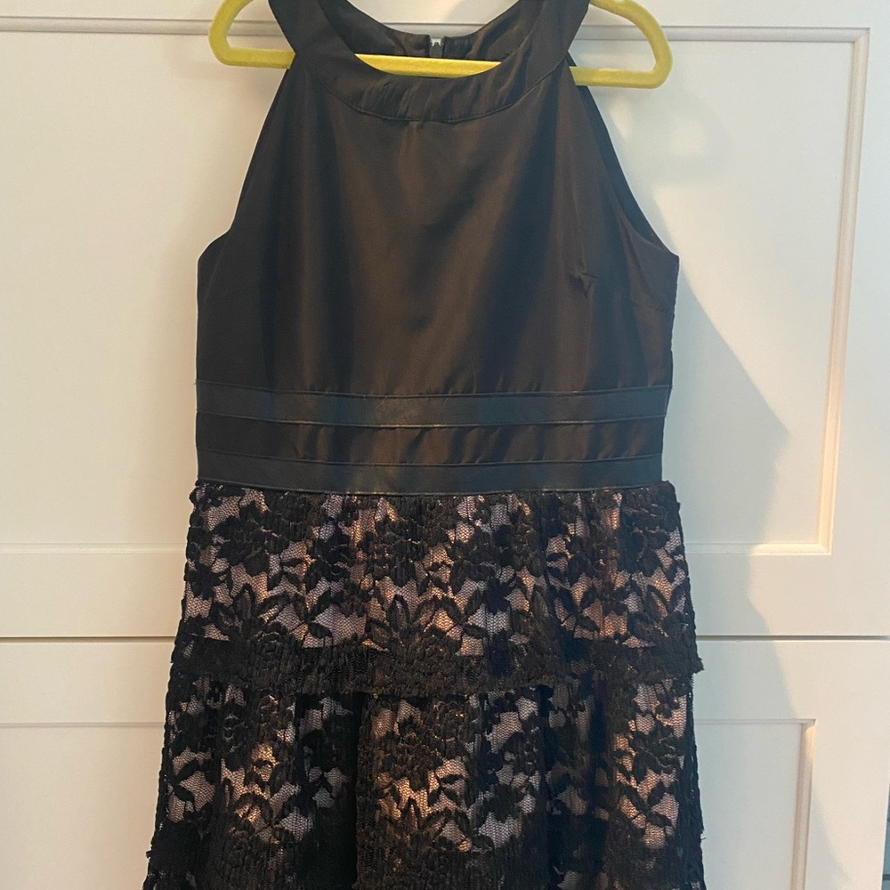Girls black formal BCBG dress Sz 8